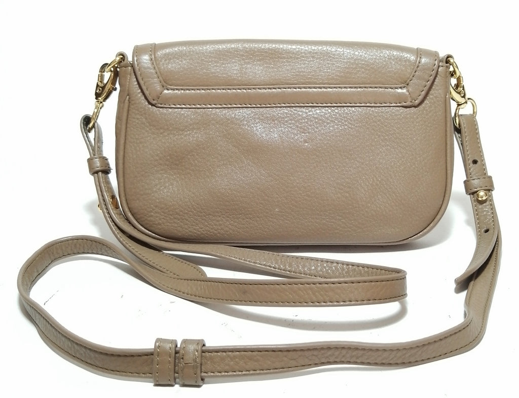 Tory Burch REVA Beige Leather Mini Crossbody Bag