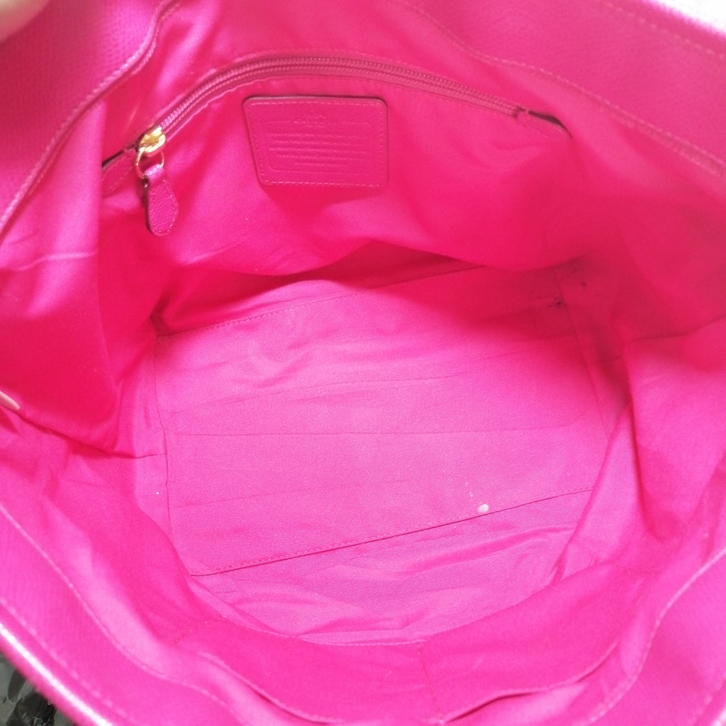 Coach Pink Pebbled Leather Tote