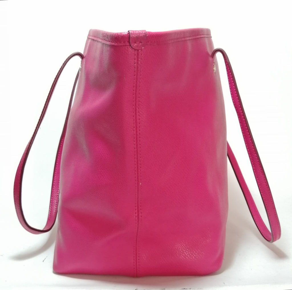 Coach Pink Pebbled Leather Tote