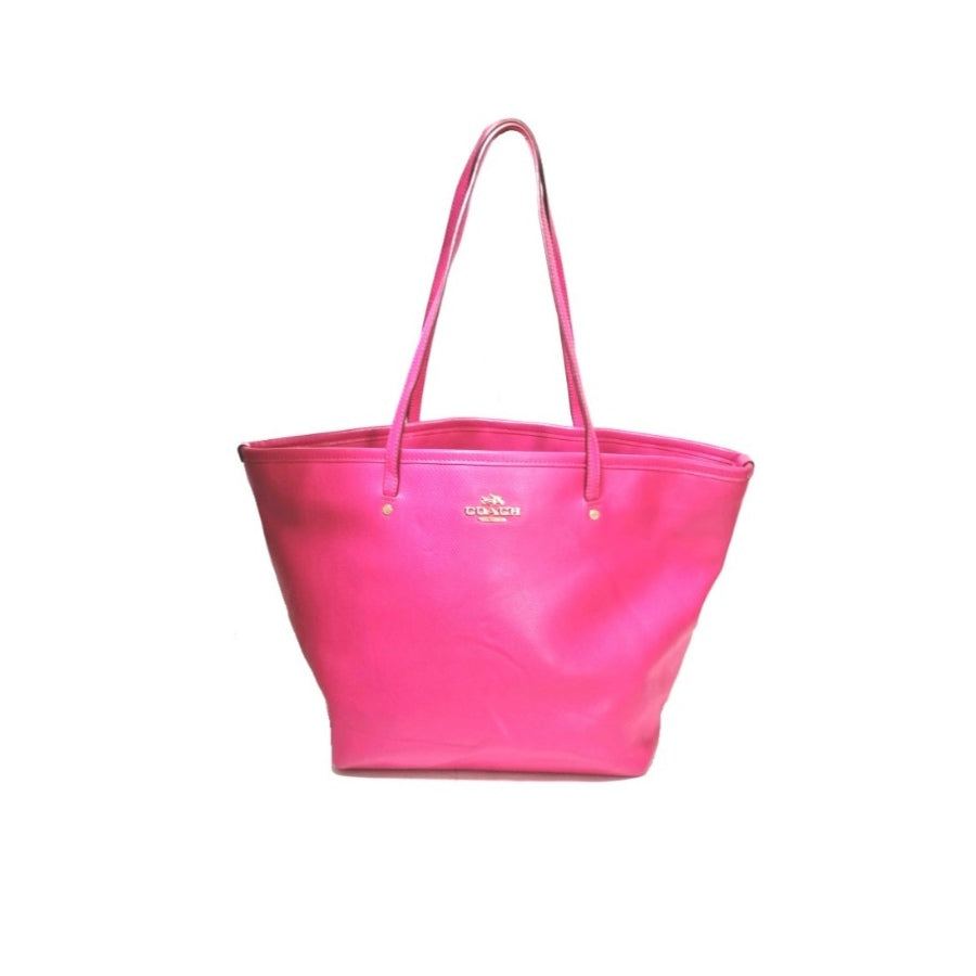 Coach Pink Pebbled Leather Tote