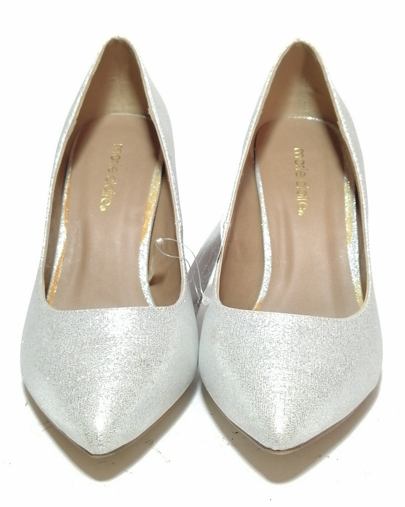 Marie Claire Silver Glitter Pointed Pumps