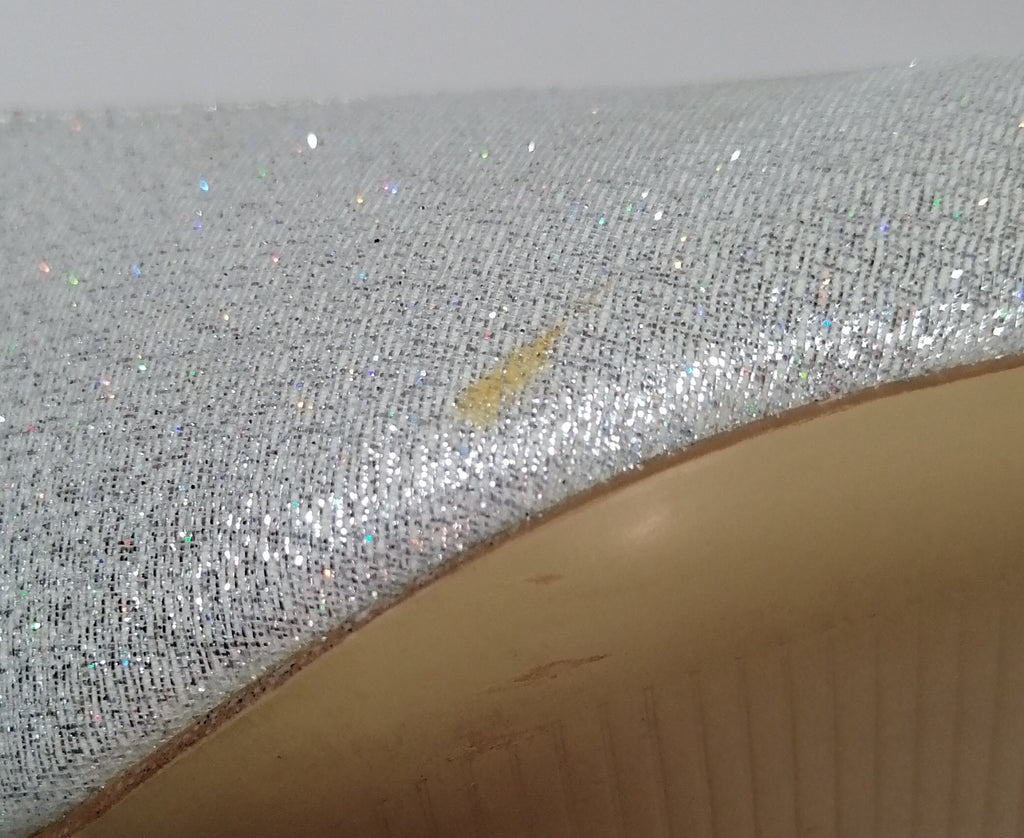 Marie Claire Silver Glitter Pointed Pumps