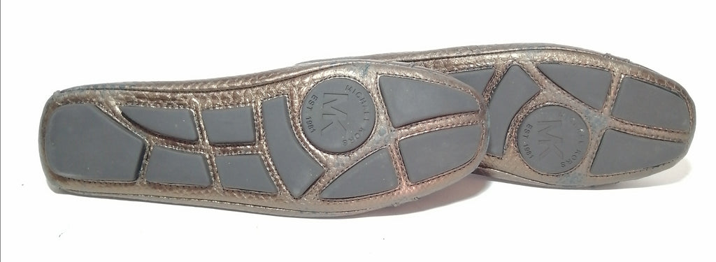 Michael Kors Bronze Snakeskin Loafers