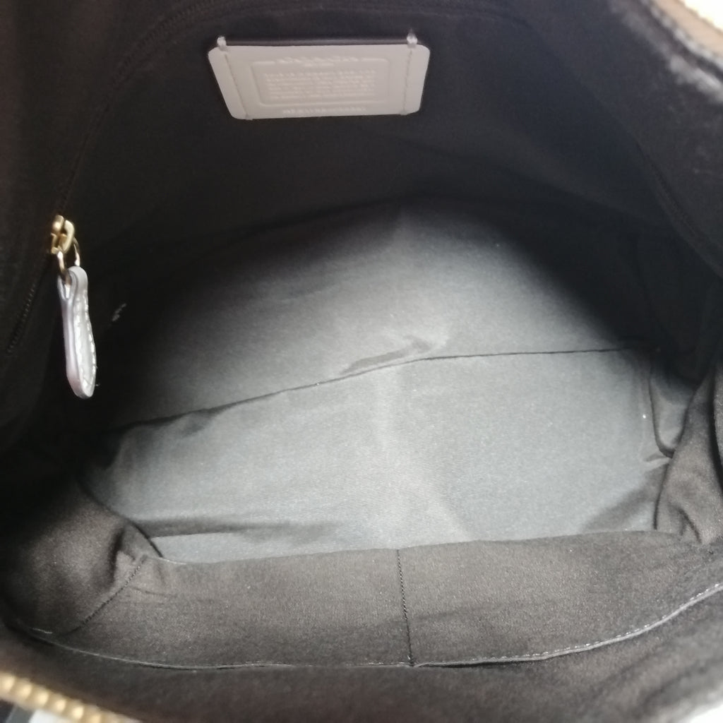 Coach Beige Monogram Signature Hobo Bag
