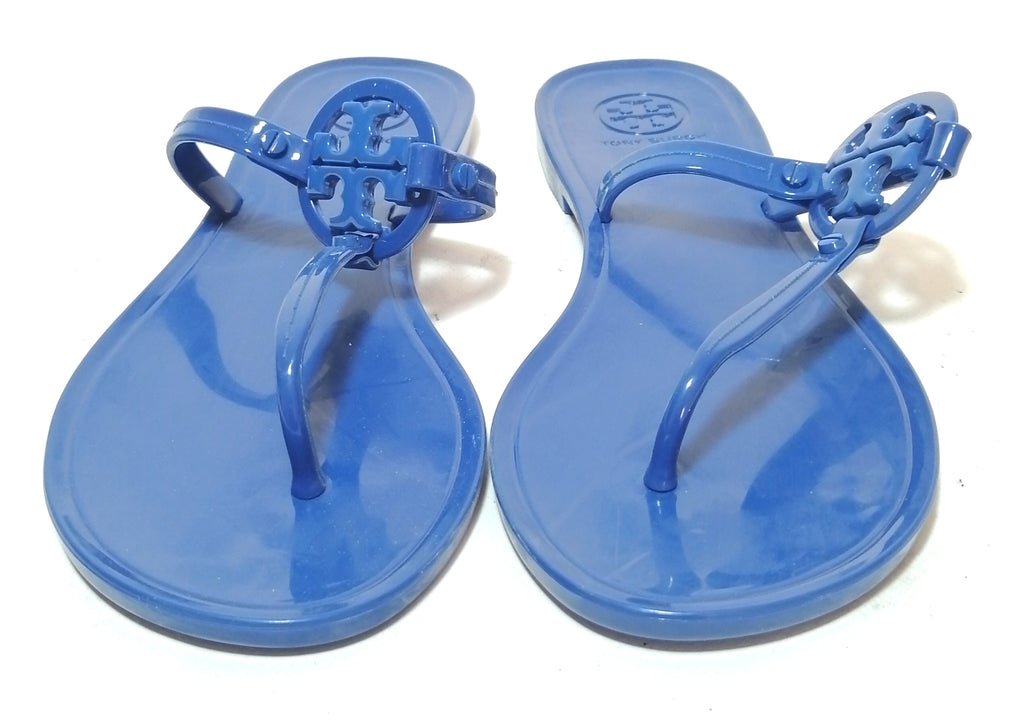 Tory Burch Mini Miller Blue Jelly Thong Sandals