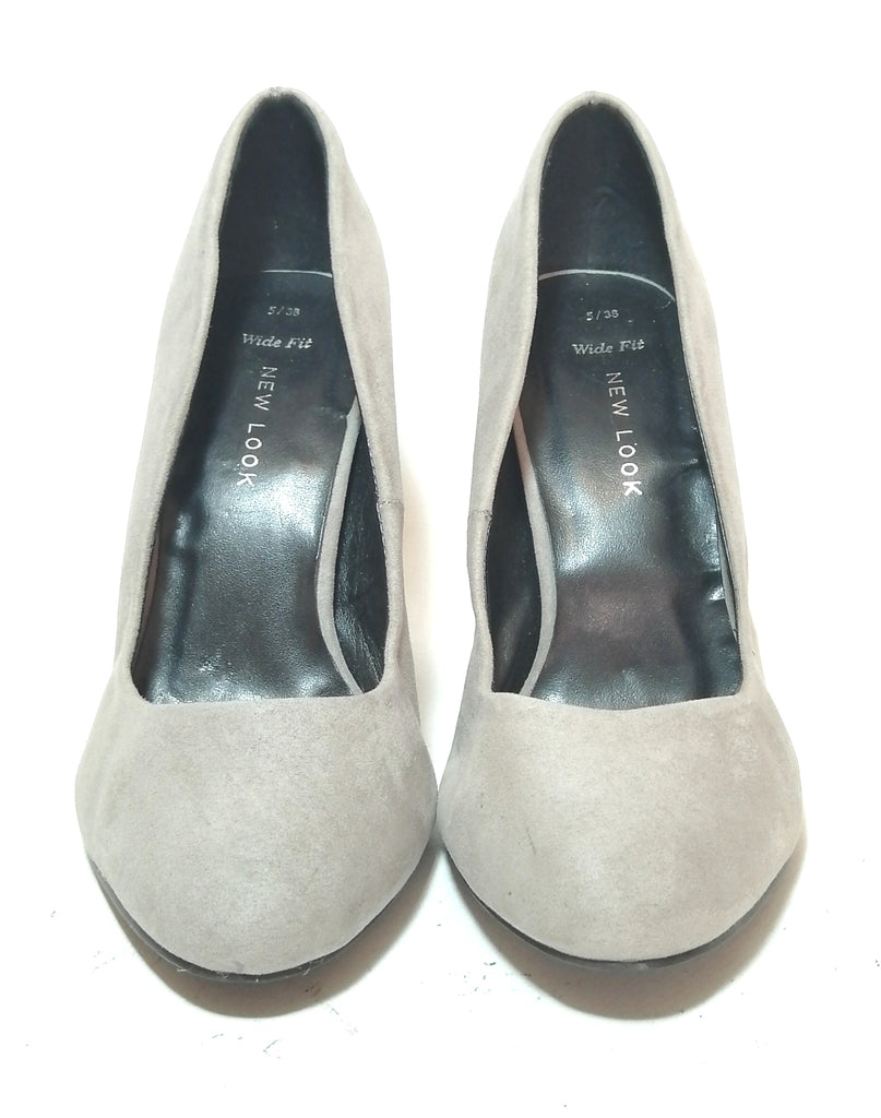 New Look Grey Suede Block Heels