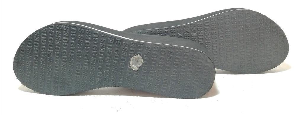 Guess Silver Thong Wedges