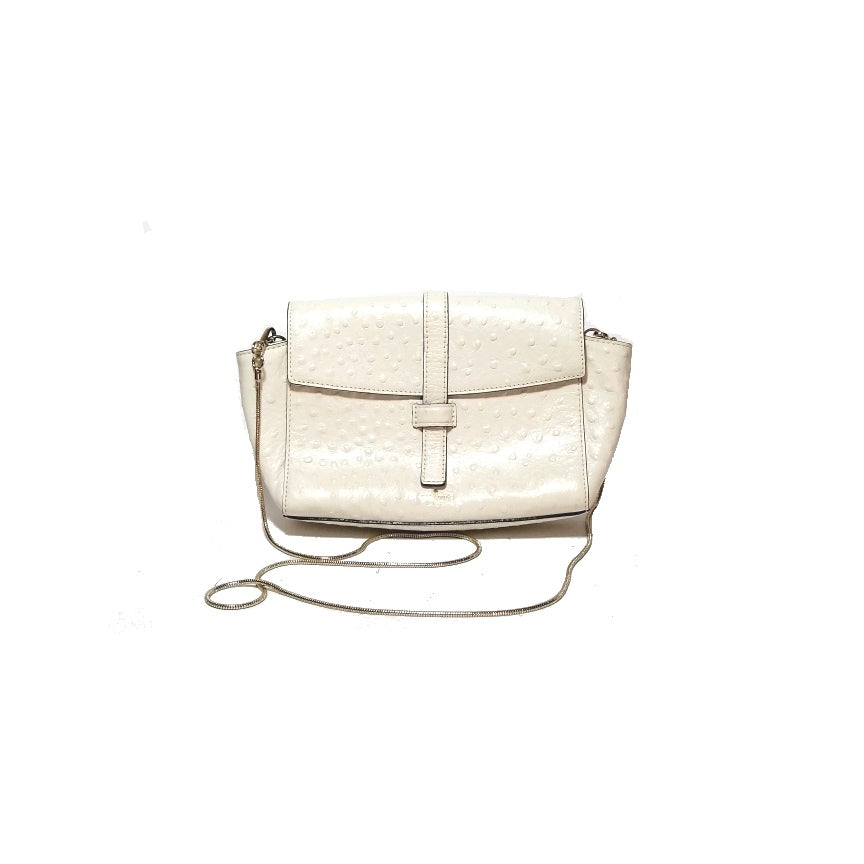 Kate Spade Ostirch Embossed Off-white Leather Bag