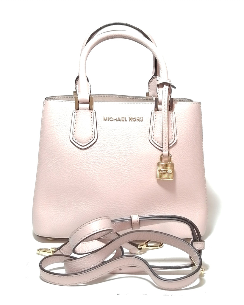 Michael Kors Pink Pebbled Leather Small Mercer Satchel