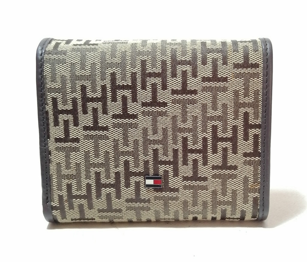 Tommy Hilfiger Brown Monogram Bi-fold Wallet