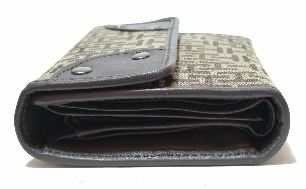 Tommy Hilfiger Brown Monogram Bi-fold Wallet