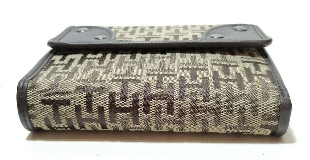 Tommy Hilfiger Brown Monogram Bi-fold Wallet