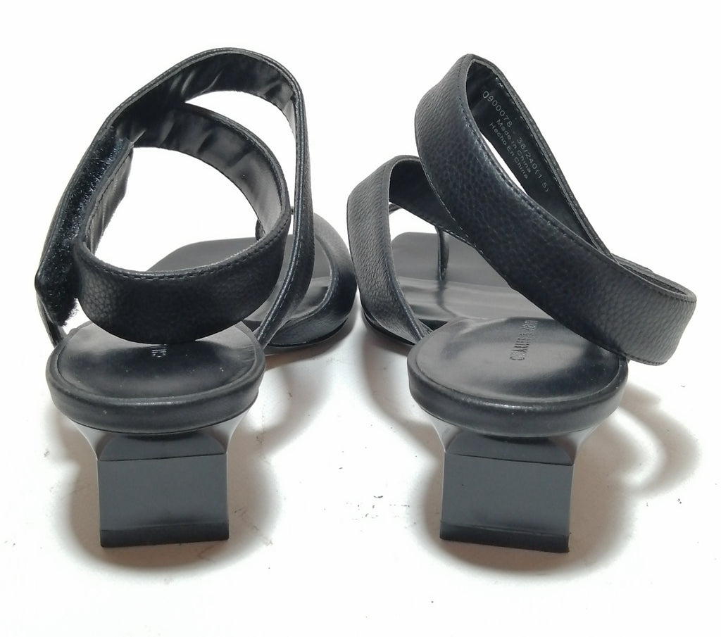 Charles & Keith Black Velcro Strap Sandals