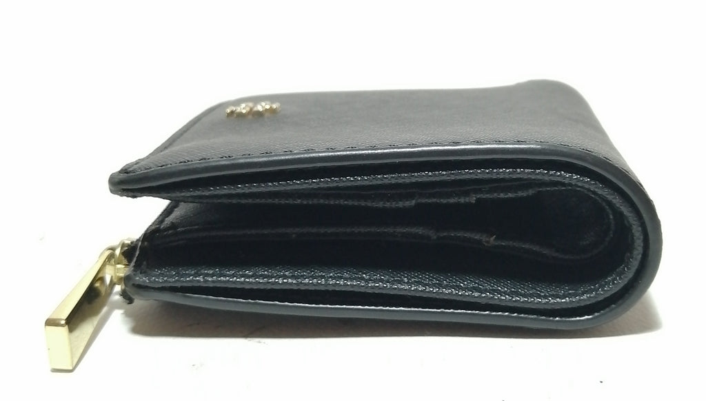 Tory Burch Black Leather Bi-fold Wallet