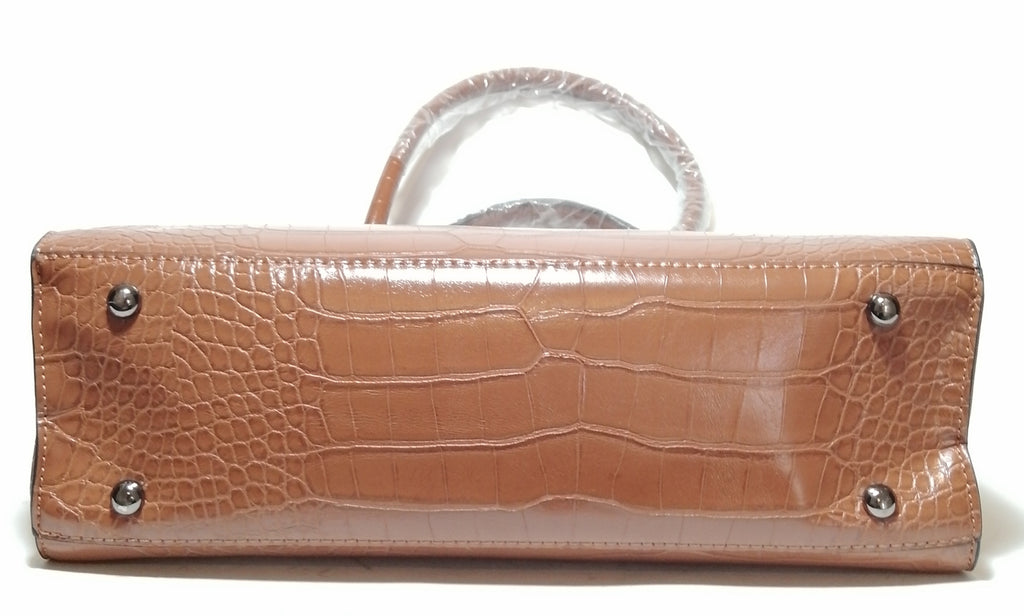 CLEO Tan Croc Print Tote 