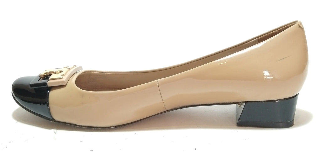 Tory Burch Two-toned Gigi Block Heel Pumps | Pre Loved |