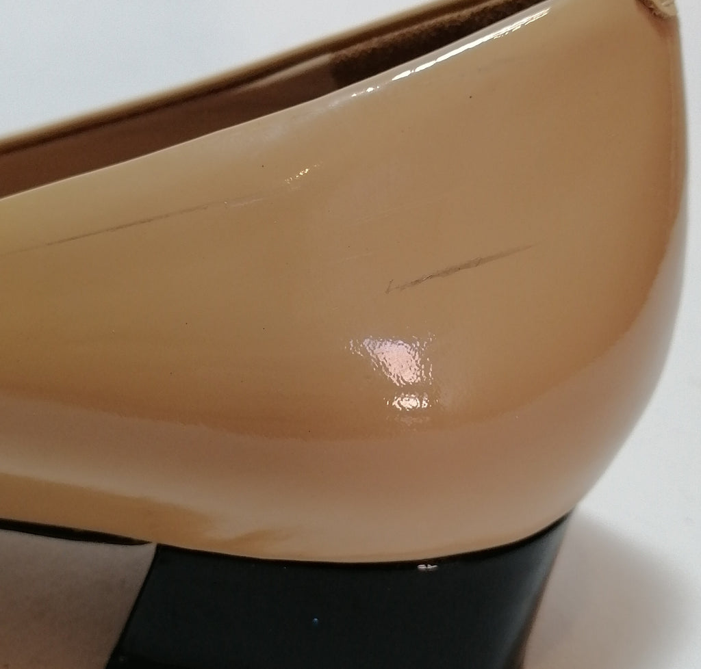 Tory Burch Two-toned Gigi Block Heel Pumps | Pre Loved |