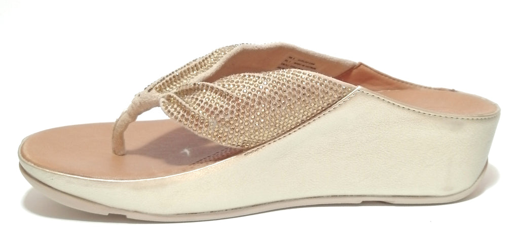 FITFLOP Twiss Gold Toe-Thong Sandals | Brand New |