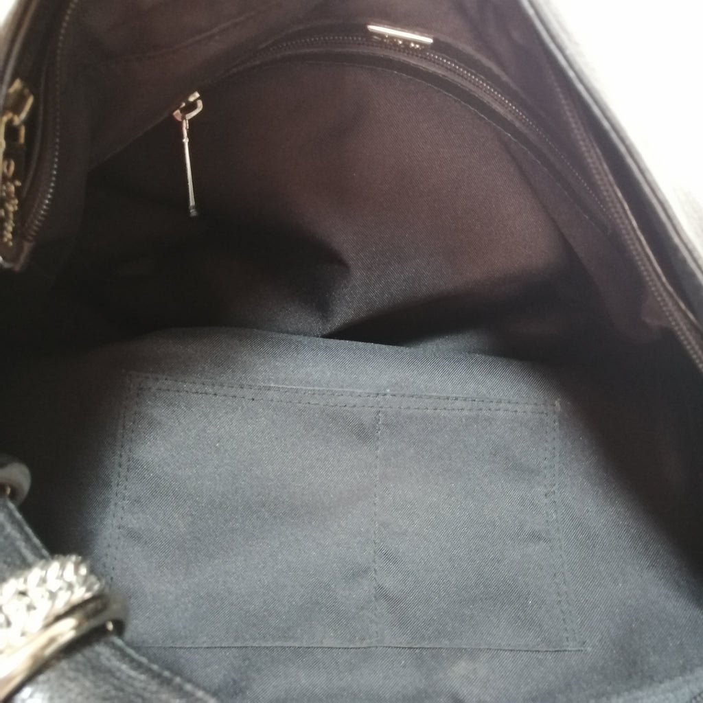 Jafferjees Black Leather Hobo Bag | Like New |