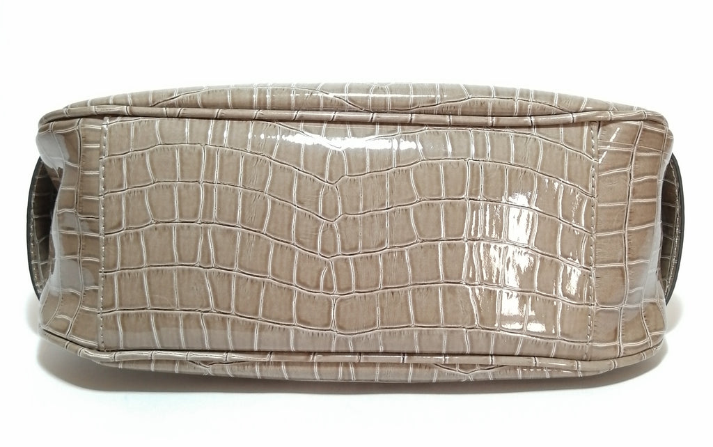 Guess Greige Croc Print Shoulder Bag | Brand New |