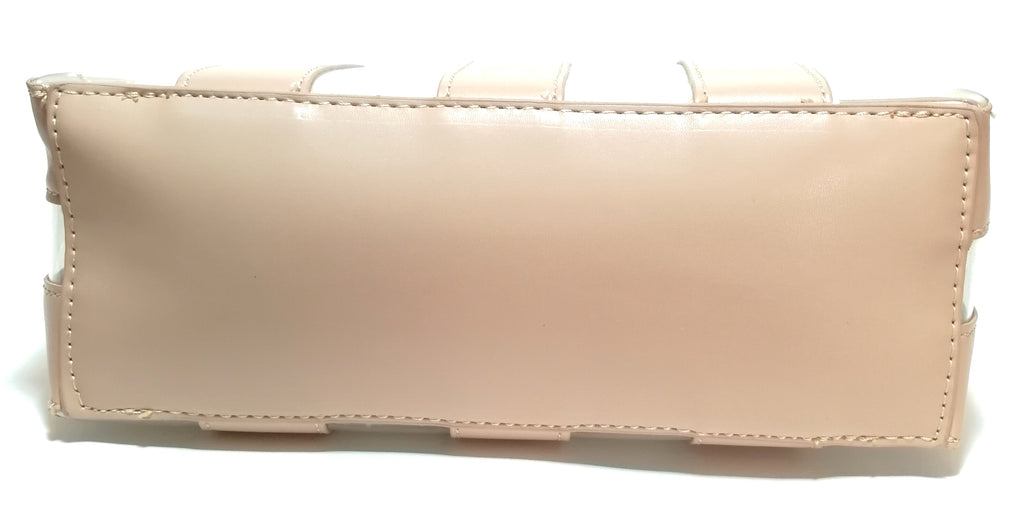 ZARA Nude Leatherette & Clear Vinyl Bag | Brand New |