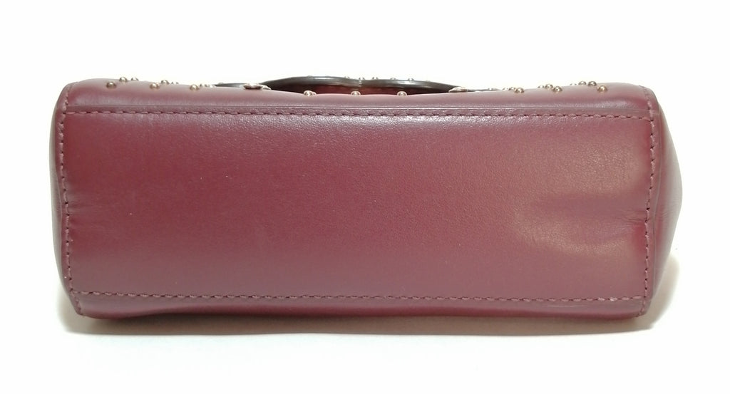 Michael Kors Maroon AVA Studded Small Satchel | Pre Loved |