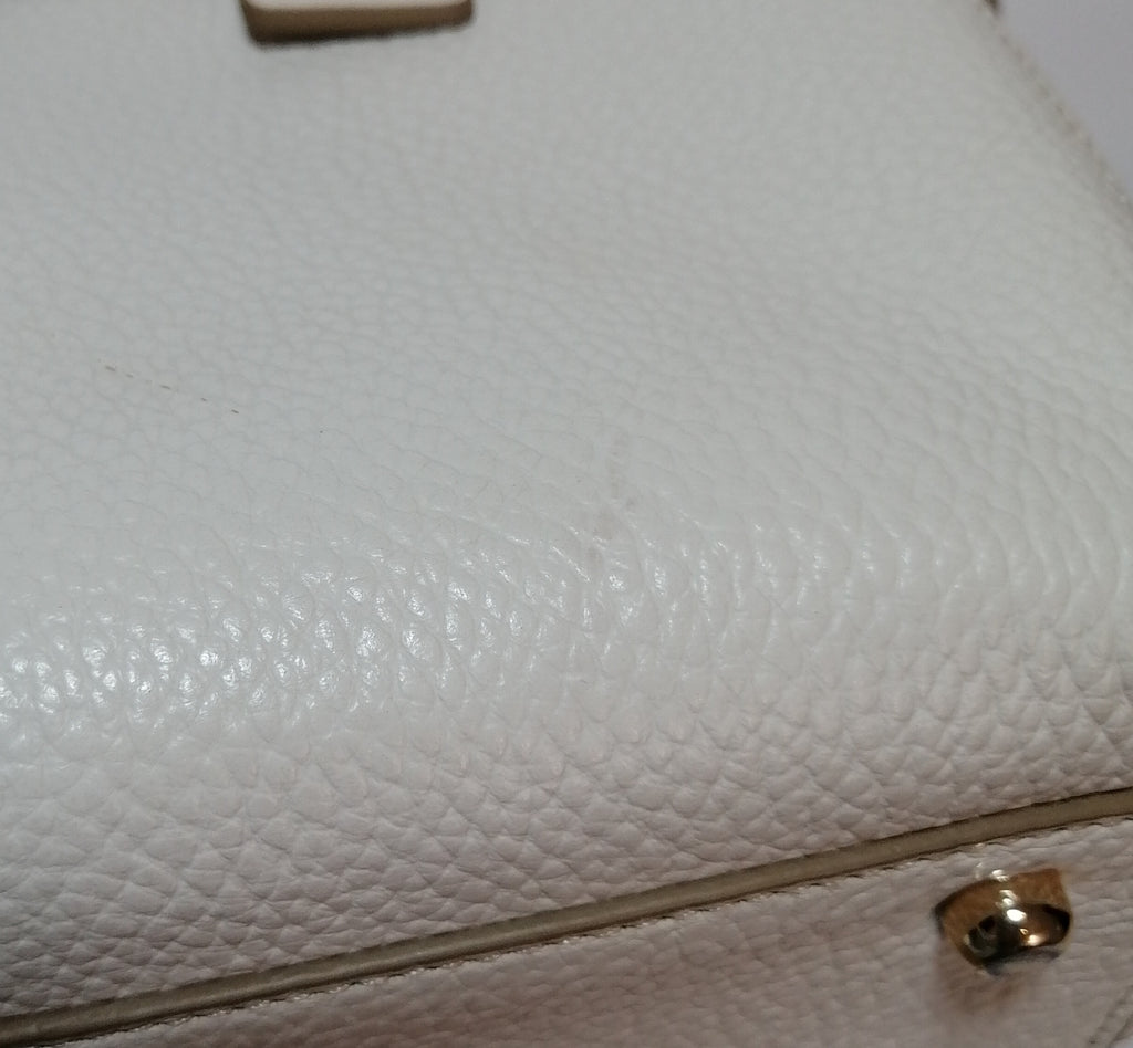 Coach Cream Pebbled Leather Tote | Gently Used |