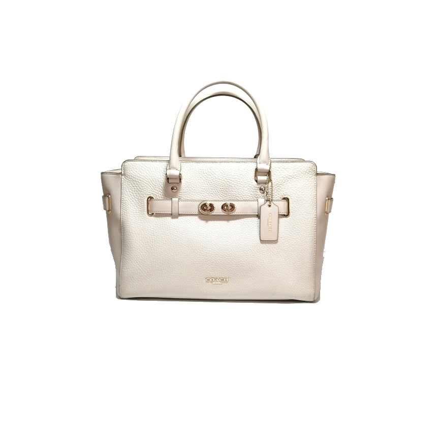 Coach Cream Pebbled Leather Tote | Gently Used |