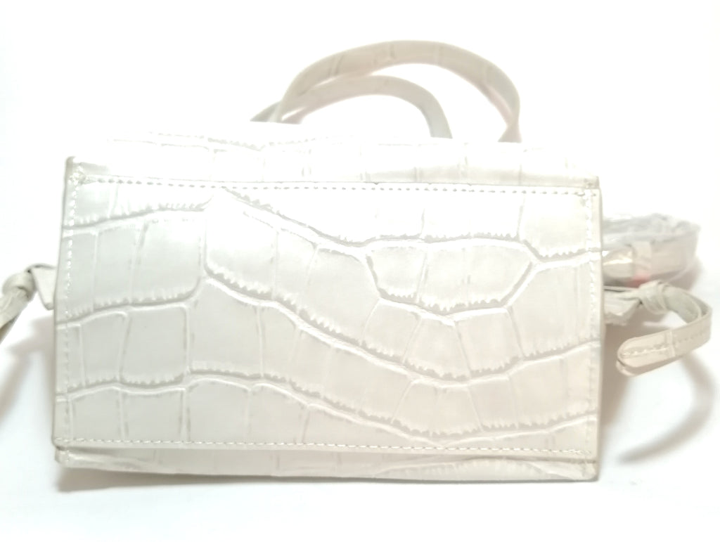 ZARA Cream Croc Print Satchel | Brand New |