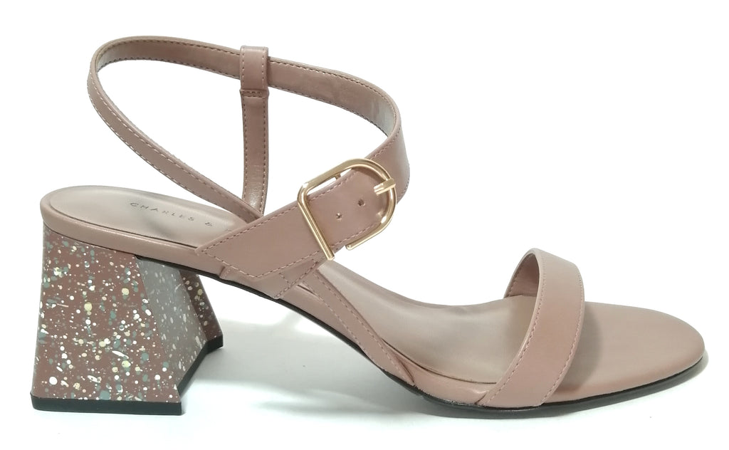 Charles & Keith Mauve Block Heel Sandals | Gently Used |