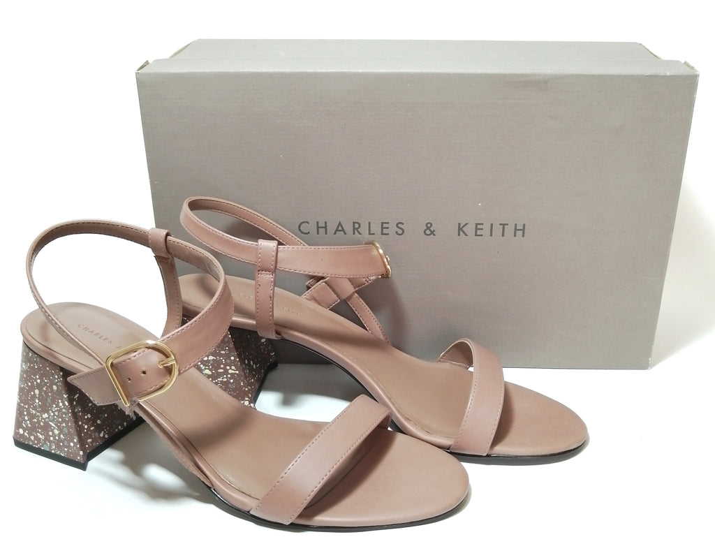 Charles & Keith Mauve Block Heel Sandals | Gently Used |