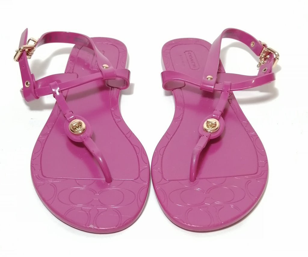 Coach Purple Jelly Thong Sandals | Pre Loved |