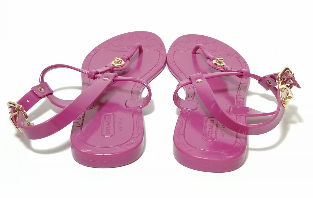 Coach Purple Jelly Thong Sandals | Pre Loved |