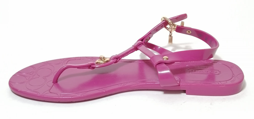 Coach Purple Jelly Thong Sandals | Pre Loved |