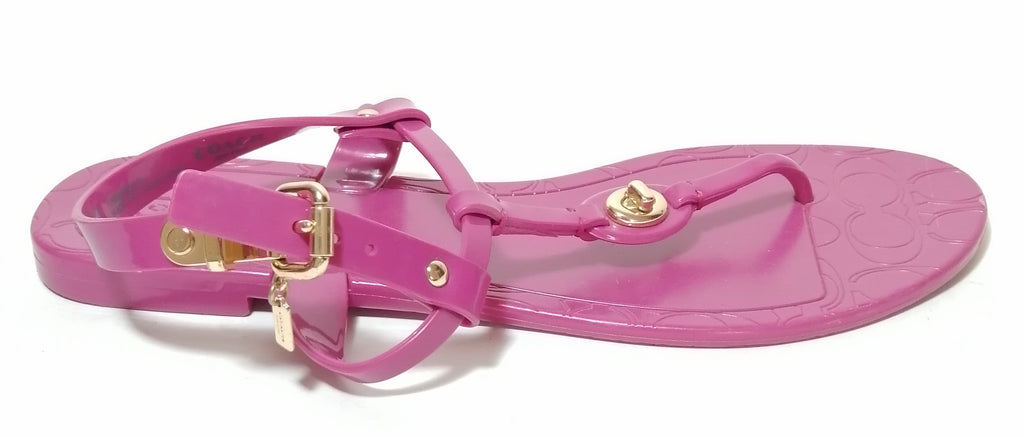 Coach Purple Jelly Thong Sandals | Pre Loved |