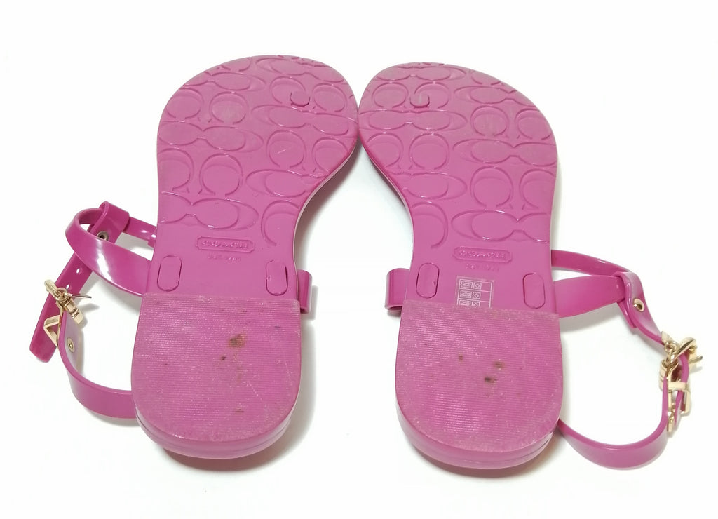 Coach Purple Jelly Thong Sandals | Pre Loved |