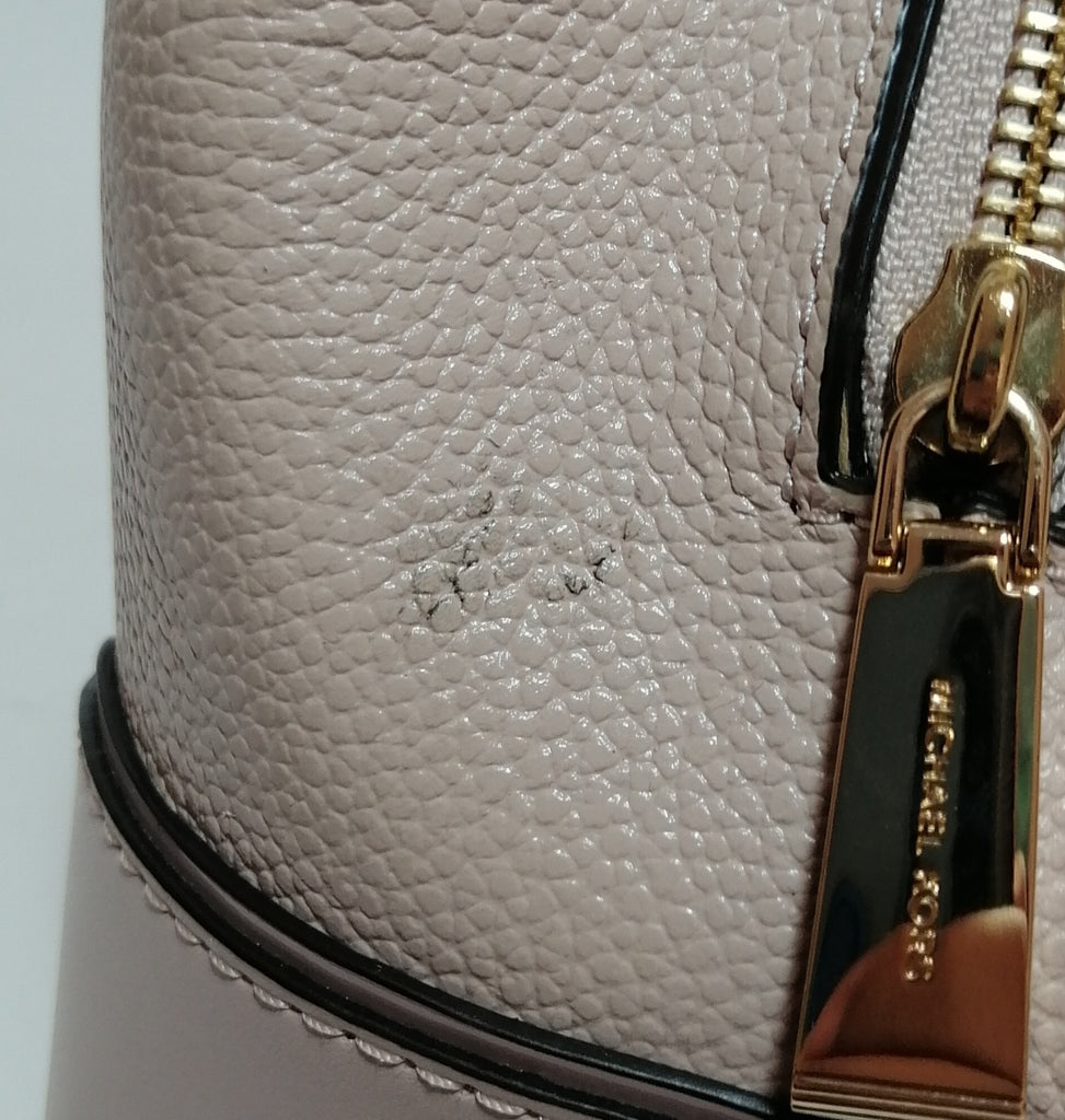 Michael Kors Nude Pink Pebbled Leather Mercer Satchel | Gently Used |