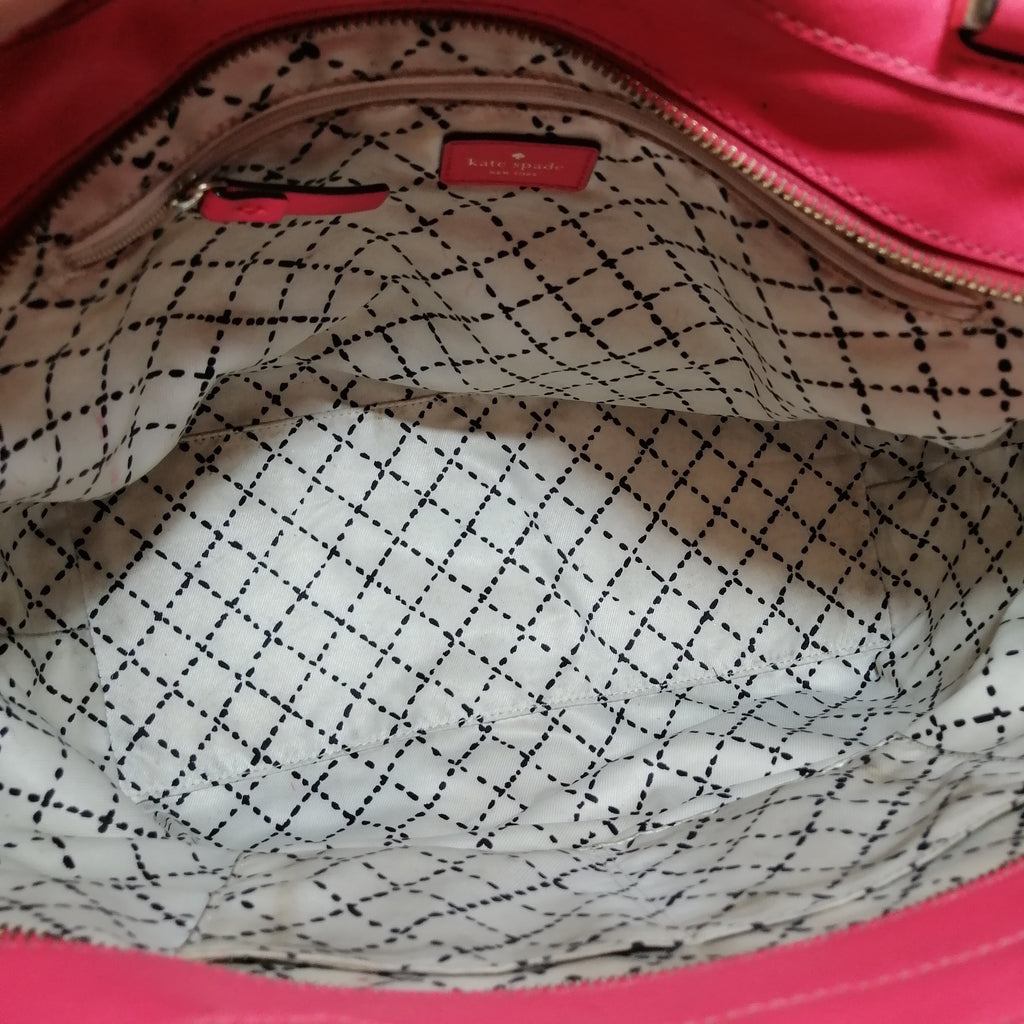 Kate Spade Bright Pink Textured Leather Tote bag | Pre Loved |
