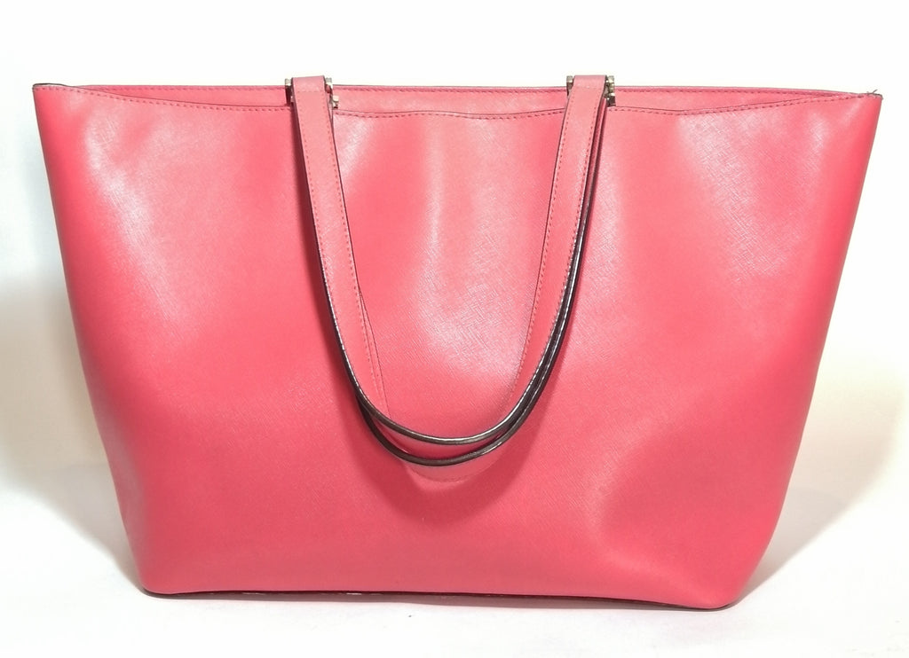 Kate Spade Bright Pink Textured Leather Tote bag | Pre Loved |