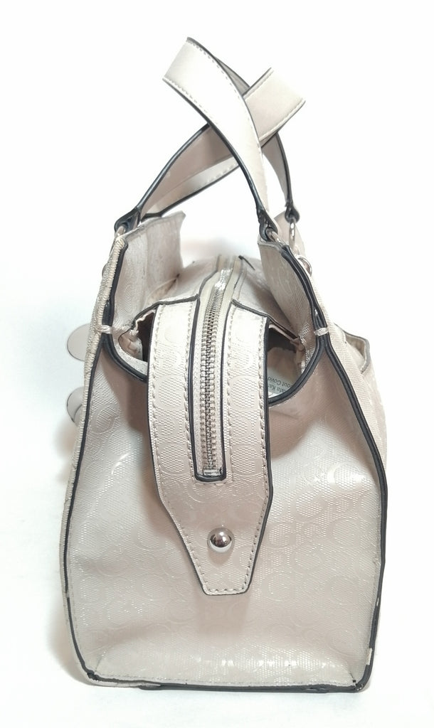 Guess Greige Quilted Monogram Satchel | Gently Used |