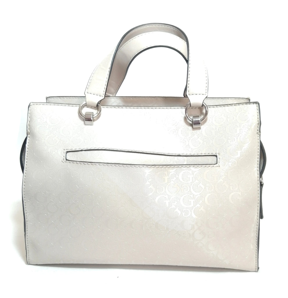 Guess Greige Quilted Monogram Satchel | Gently Used |