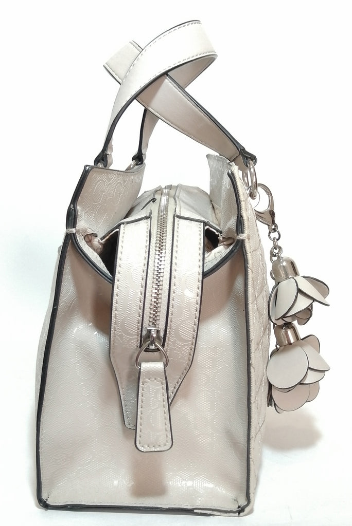 Guess Greige Quilted Monogram Satchel | Gently Used |