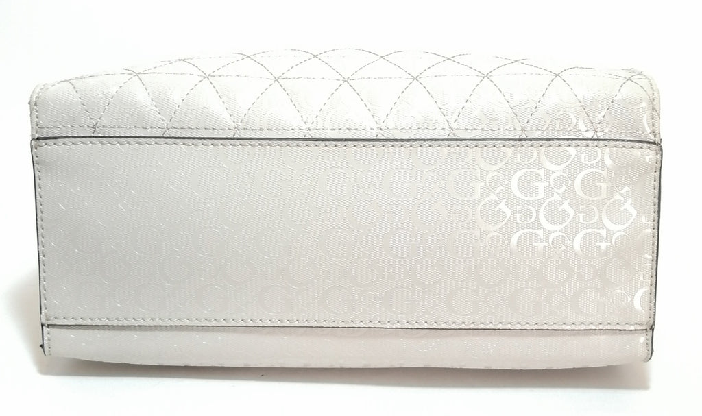 Guess Greige Quilted Monogram Satchel | Gently Used |