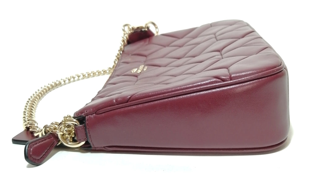 Coach Maroon Leather Quilted Small Shoulder Bag | Gently Used |
