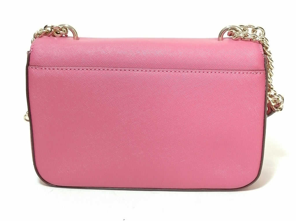 DKNY Pink Textured Leather Flap Shoulder Bag | Like New |