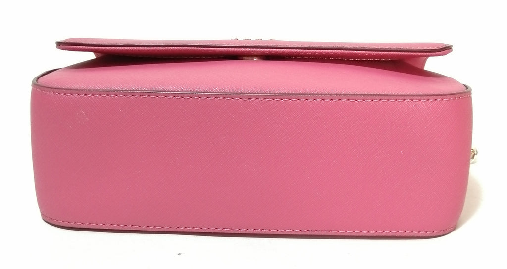 DKNY Pink Textured Leather Flap Shoulder Bag | Like New |