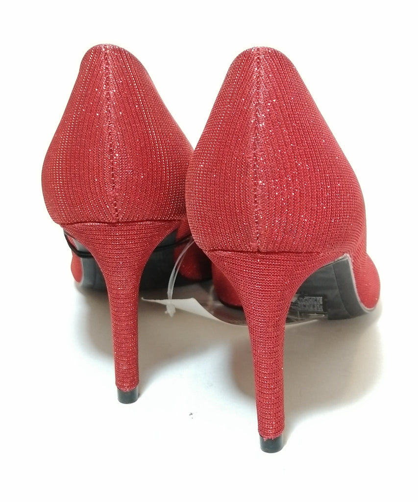 H&M Red Shimmery Pointed Pumps | Brand New |