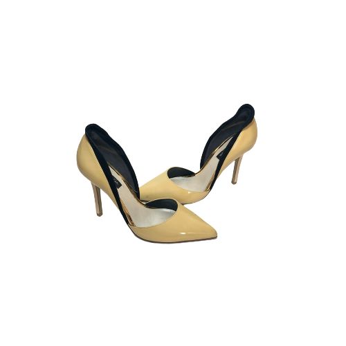 Charles & Keith Tri-Colour Patent Pointed Pumps | Pre Loved |