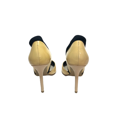 Charles & Keith Tri-Colour Patent Pointed Pumps | Pre Loved |