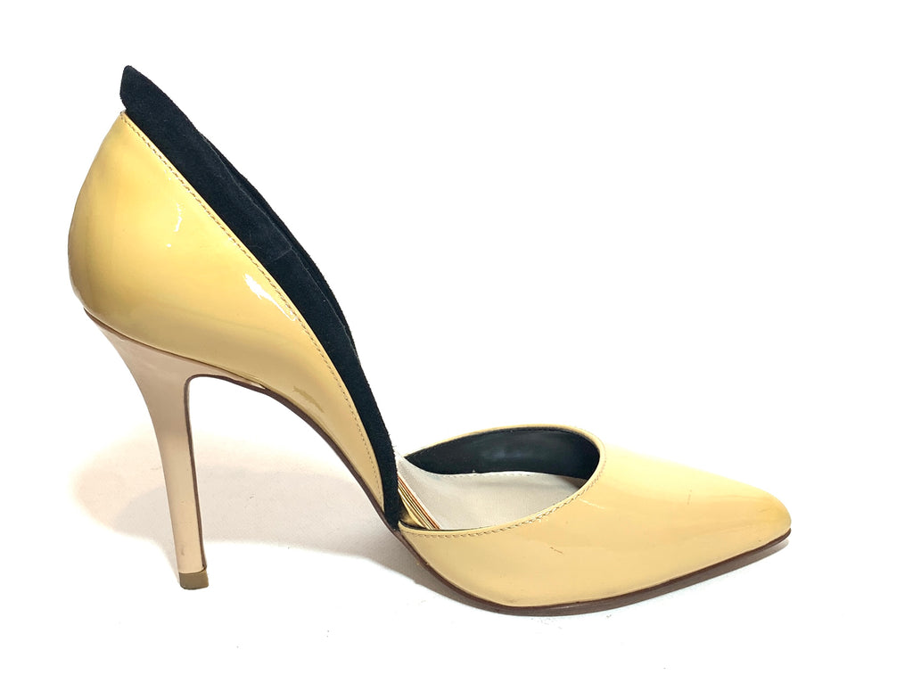 Charles & Keith Tri-Colour Patent Pointed Pumps | Pre Loved |